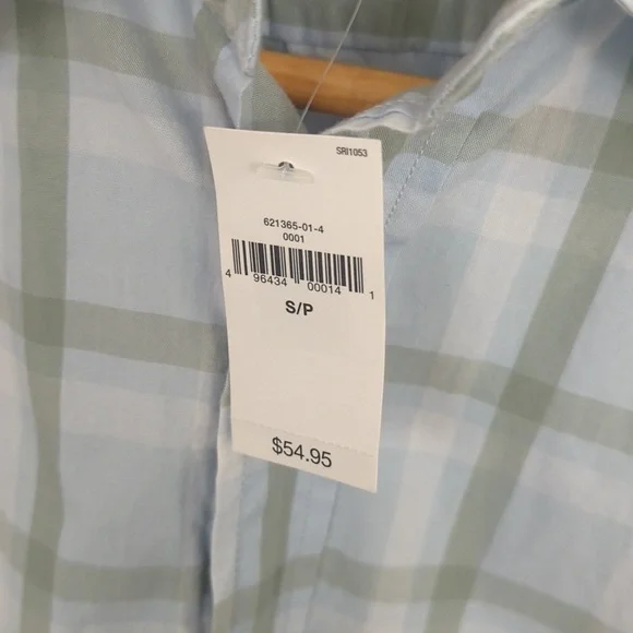 GAP Green Casual Button Down Shirt Lightweight Cotton - Size Small NWT - Picture 5 of 7